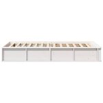 vidaXL Cadre de lit avec stockage Blanc 100 x 200 cm Bois massif
