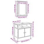 vidaXL Ensemble de mobilier de salle de bain avec étagère 2 Pièces Marron