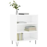 vidaXL Buffet blanc brillant 57x35x70 cm bois d'ingénierie