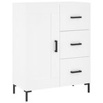 vidaXL Buffet haut Blanc 69 5x34x180 cm Bois d'ingénierie