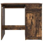 vidaXL Bureau chêne fumé 86x49x76 cm bois d'ingénierie