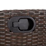 vidaXL Ensemble à manger de jardin 5 Pièces et coussins marron poly rotin