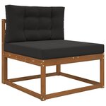 vidaXL Coussin de canapé d'extérieur 2 Pièces Noir Polyester