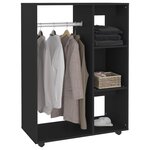 vidaXL Garde-robe Noir 80x40x110 cm Bois d’ingénierie