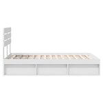 vidaXL Cadre de lit avec tête de lit Blanc 135 x 190 cm Pin massif