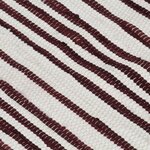 Vidaxl tapis chindi tissé à la main coton 160x230 cm bordeaux et blanc
