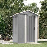 vidaXL Abri de jardin Gris 126x97 5x177 cm Acier galvanisé