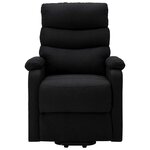 vidaXL Fauteuil Noir Tissu