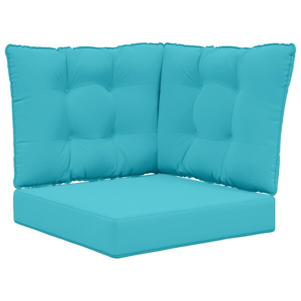 vidaXL Coussin de canapé d'extérieur 3 Pièces Turquoise Polyester