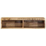 VidaXL Meuble TV mural 80x30x19 cm bois massif de manguier brut