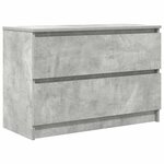 vidaXL Meuble TV gris béton 80x35x54 cm bois d'ingénierie