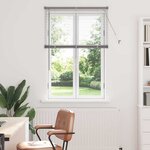 vidaXL Store de Fenêtre avec des rideaux Argenté 80 x 130 cm Aluminium