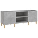 vidaXL Armoire à disques gris béton 121x38x48 cm bois d'ingénierie