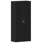 vidaXL Cabinet à chaussures Noir 80 x 39 x 180 cm Bois d'ingénierie