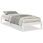 vidaXL Cadre de lit extra long sans matelas 100x220 cm bois massif pin