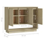vidaXL Buffet Chêne sonoma 97x31x75 cm Bois d'ingénierie