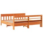vidaXL Cadre de lit sans matelas cire marron 180x200cm bois pin massif