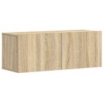 vidaXL Ensemble de meubles TV 3 Pièces Chêne sonoma Bois d'ingénierie