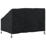 vidaXL Housse de banc de jardin Noir 130 x 95 x 40 / 80 cm Tissu 600D