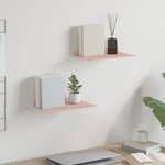 vidaXL Étagère flottante 2 Pièces Rose 30 x 18 x 2 5 cm Acier
