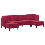 vidaXL Ensemble de meubles pour le salon 6 pc Bordeaux Velours