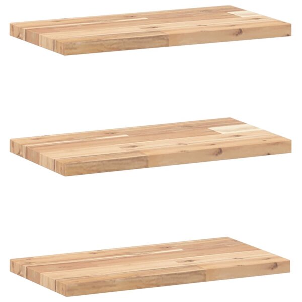 vidaXL Étagères flottantes 3 Pièces 60x20x2 cm acacia massif non traité