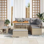 vidaXL Ensemble de canapé de jardin 8 Pièces Beige et Gris clair
