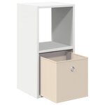 vidaXL Table de chevet Blanc 30 5 x 27 x 59 5 cm Bois d'ingénierie
