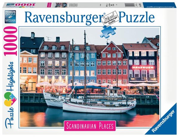 Puzzle 1000 p - copenhague  danemark (puzzle highlights)