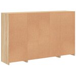 vidaXL Buffets avec lumières LED 3 Pièces chêne sonoma bois d'ingénierie