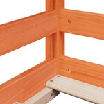 vidaXL Lit haut avec toit cire marron 80x200 cm bois de pin massif