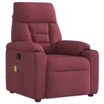 vidaXL Fauteuil de massage inclinable Rouge bordeaux Tissu