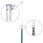 vidaXL Drapeau du Danemark et mât 5 5 m Aluminium