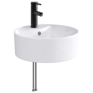 vidaXL Lavabo de salle de bains Noir Mat 40 5 x 40 5 x 15 cm métal