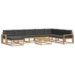 vidaXL Ensemble de canapés d'extérieur 9 Pièces Blanc et anthracite