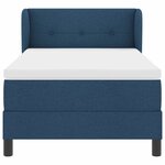 vidaXL Lit boxspring avec matelas avec matelas Bleu 80 x 200 cm tissu
