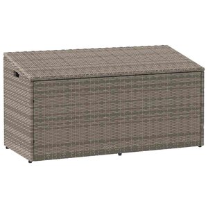 vidaXL Coffre de rangement de jardin Gris 110 x 50 x 58 cm Résine tressée