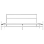 vidaXL Cadre de lit sans matelas et tête de lit blanc métal 160x200 cm