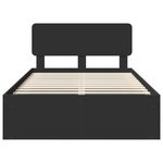 vidaXL Cadre de lit avec tête de lit Noir 120 x 200 cm Pin massif