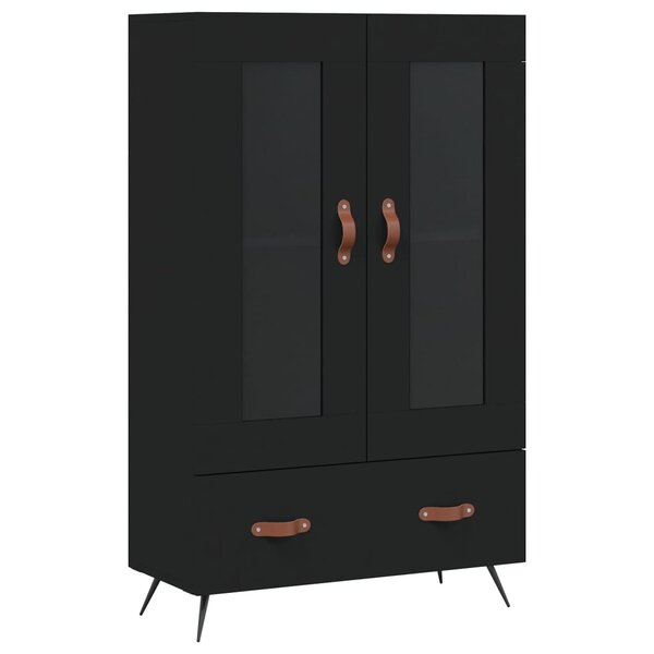 vidaXL Buffet haut noir 69 5x31x115 cm bois d'ingénierie