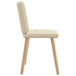 vidaXL Chaises à manger lot de 6 crème tissu