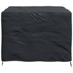 vidaXL Housse de meubles d'extérieur Noir 125 x 125 x 74 cm Tissu 210D