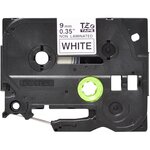 Brother - ruban tzen221 - 9mm noir sur fond blanc - qt 1