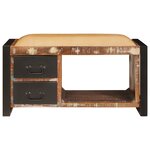 vidaXL Banc de Rangement Multicolore 80x35x40 cm Bois Recyclé Massif