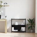 Bibliothèque vidaXL Chêne Noir 80x30x78 5 cm Bois Égalisé