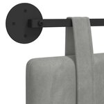 vidaXL Tête de lit suspendue Gris clair Velours