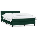 vidaXL Sommier à lattes de lit et matelas vert foncé 160x210cm velours