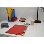 Trieur Agrafé Carte Lustrée avec Élastiques 24 Compartiments Rouge EXACOMPTA