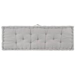 vidaXL Coussins de plancher de palette lot de 2 Coton Gris