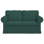 vidaXL Canapé Vert foncé 215 x 82 x 80 cm tissu